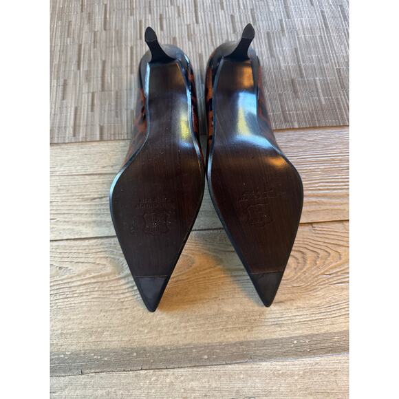 Stuart Weitzman Black Cheetah patten leather pumps - Picture 5 of 6